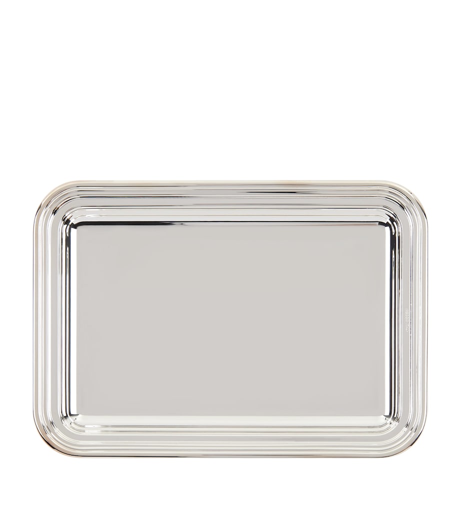 Silver Plated Georgian Rectangular Tray (20cm x 14cm) SILVER Image 3