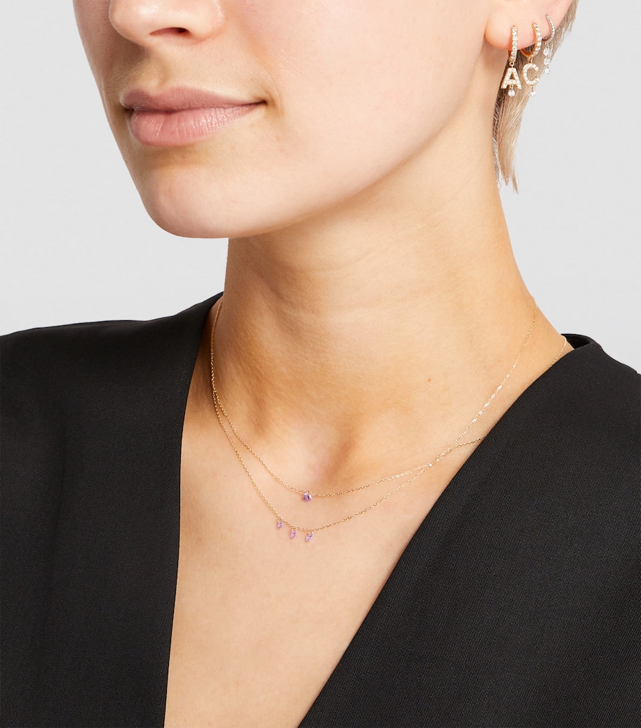 Persée Yellow Gold and Sapphire La Vie en Rose Necklace Yellow Gold Image 3
