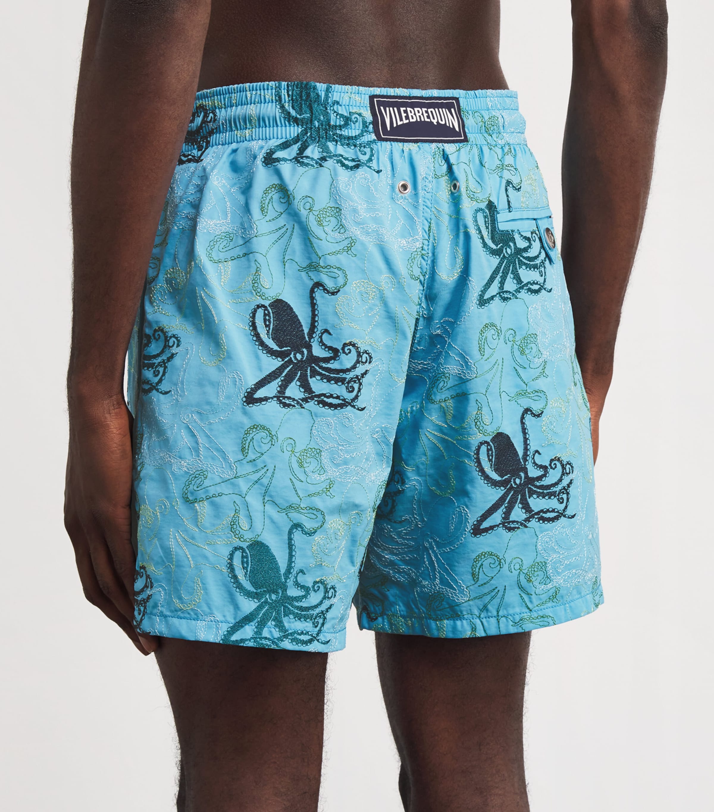 Vilebrequin Blue Octopussy Embroidered Mistral Swim Shorts