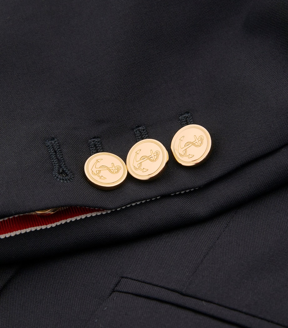 Wool High Armhole Sport Coat NAVY Image 4