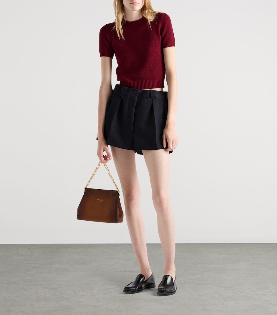 Cashmere Short-Sleeve Sweater F0399 Image 2