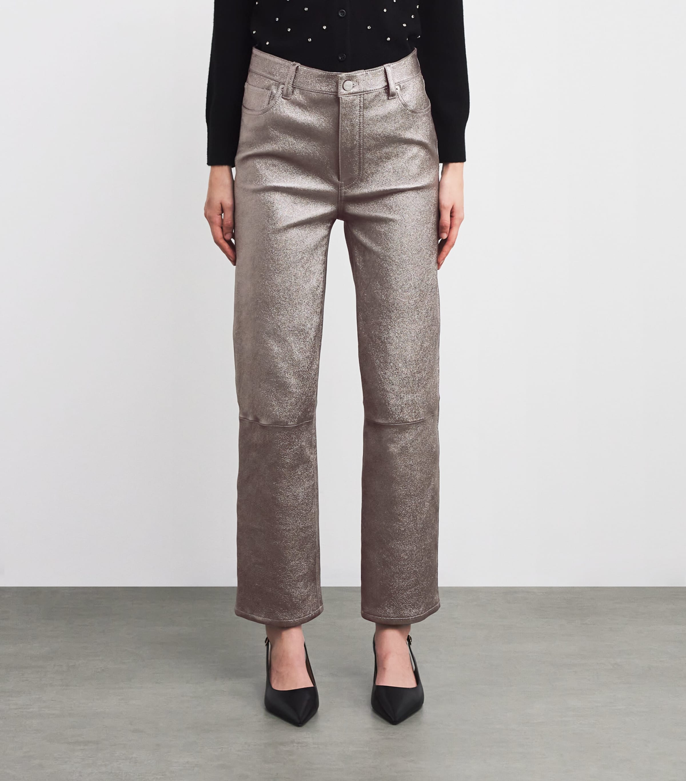 Leather Le Sleek Straight Jeans BROKEN MIRROR Image 3