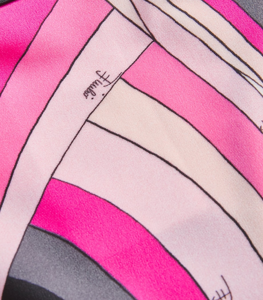 Iride Print Side-Tie Bikini Bottoms 058 NERO/FUXIA Image 4