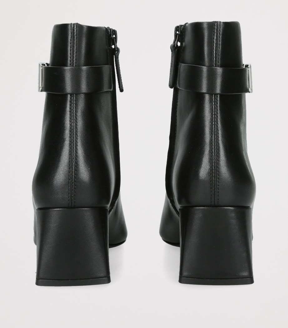 Leather Georgia Ankle Boots 55 BLACK Image 2