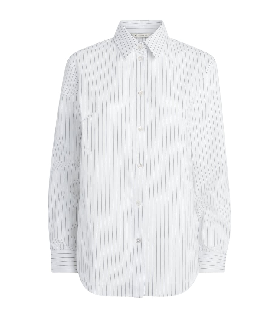 MM Womens Cotton Stripe Shirt Optical White Image 1