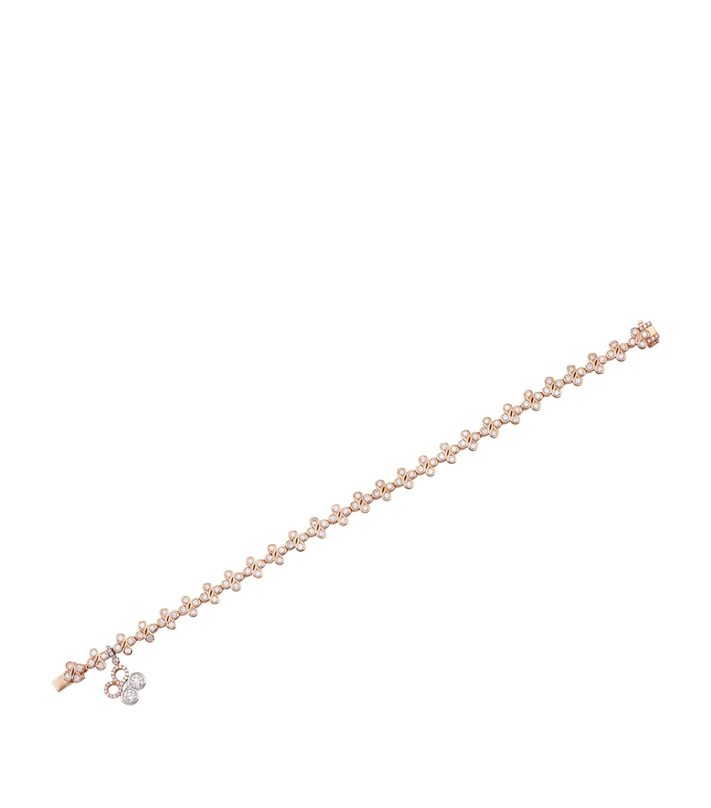 BOODLES ROSE GOLD, PLATINUM AND DIAMOND BE BOODLES BRACELET 