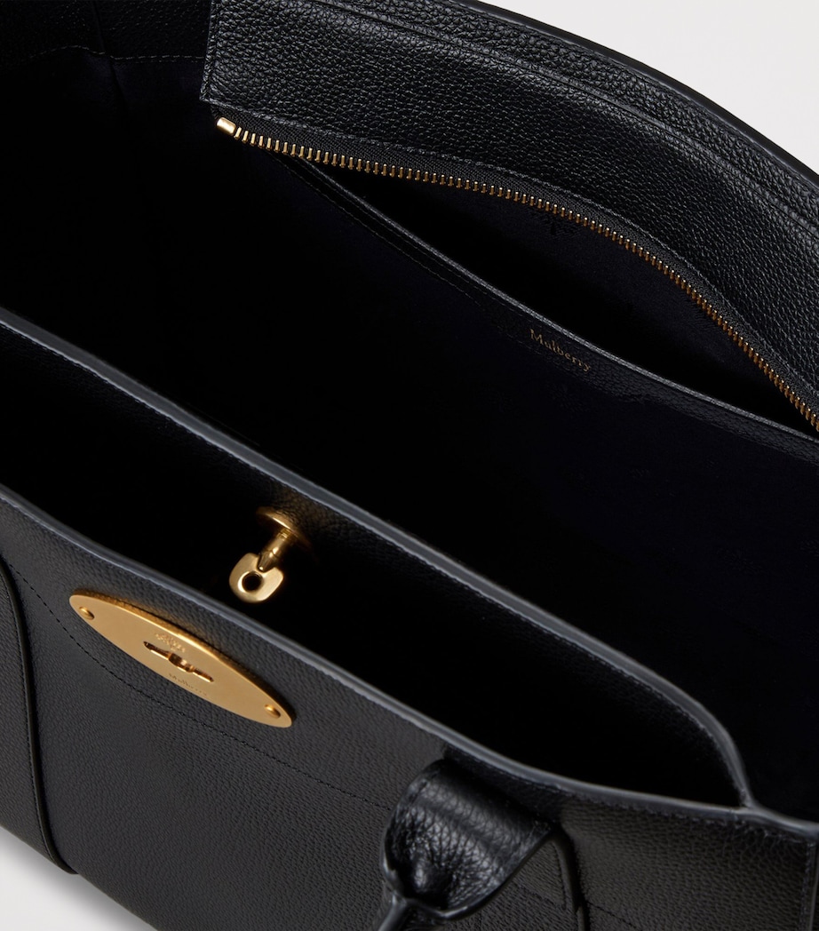 Leather Bayswater 9 to 5 Tote Bag BLACK Image 4