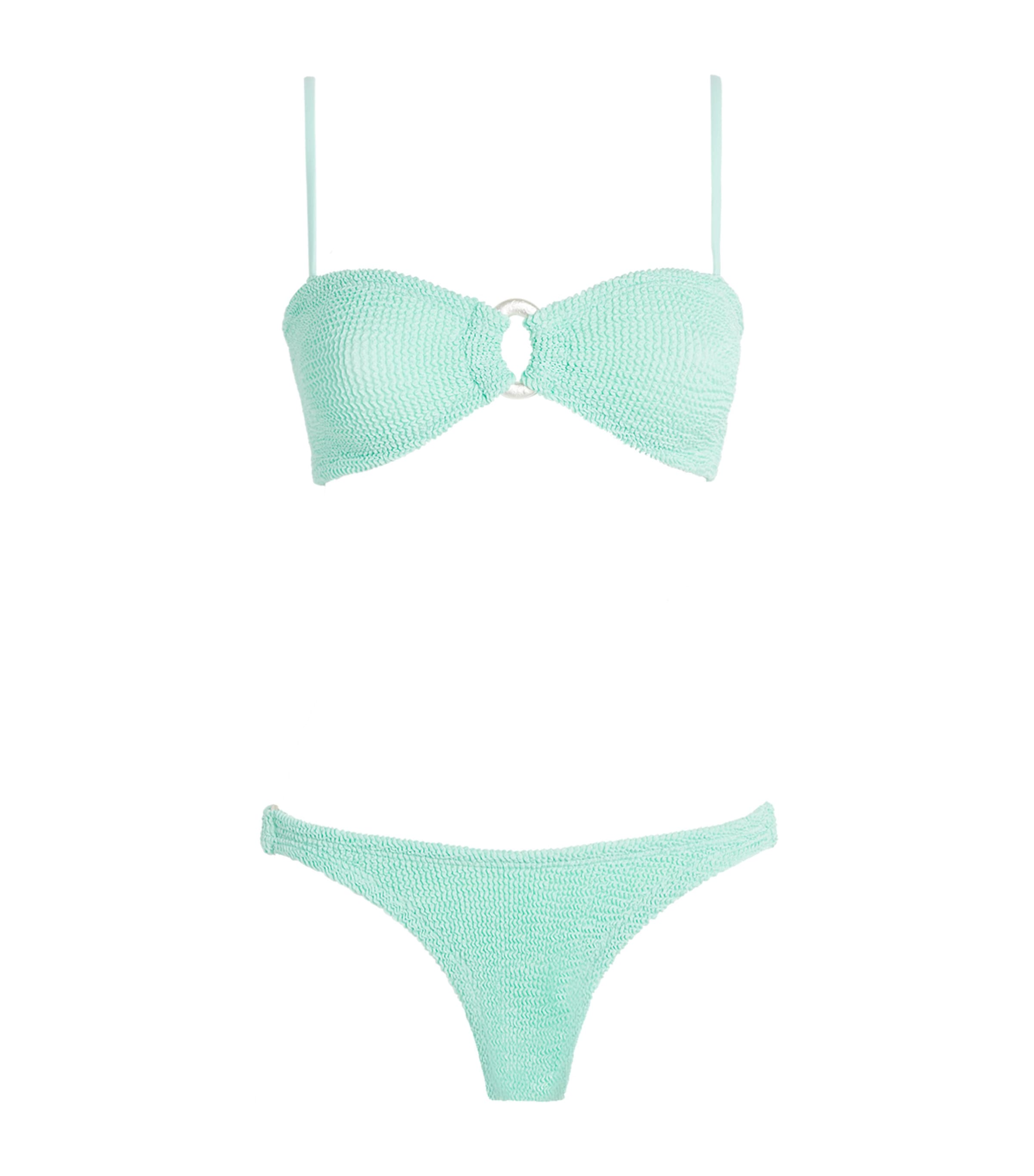 Hunza G Womens Misty Pearly Hoop Bikini Metallic Mint Image 1