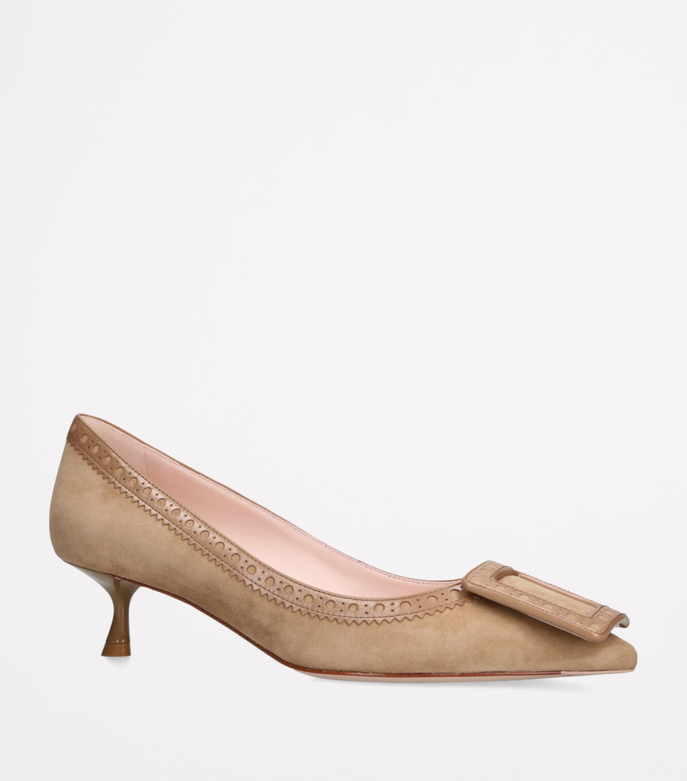Leather Perforated Viv in the City Pumps 45 TAN Image 3
