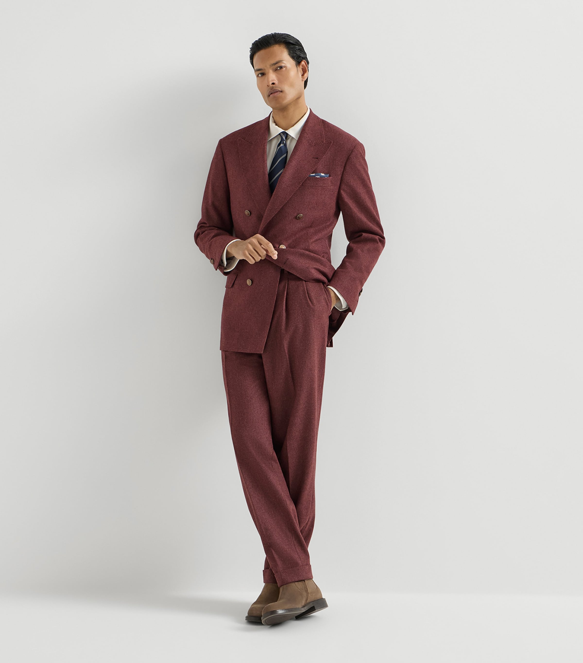 Brunello Cucinelli Mens Cotton Gabardine Pocket Shirt Image 5