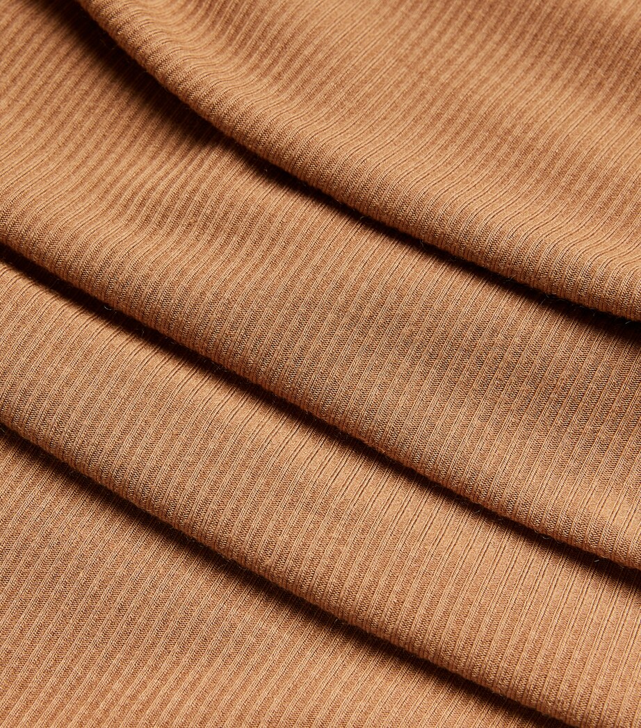 Soft Lounge Long Slip Dress CAMEL Image 5