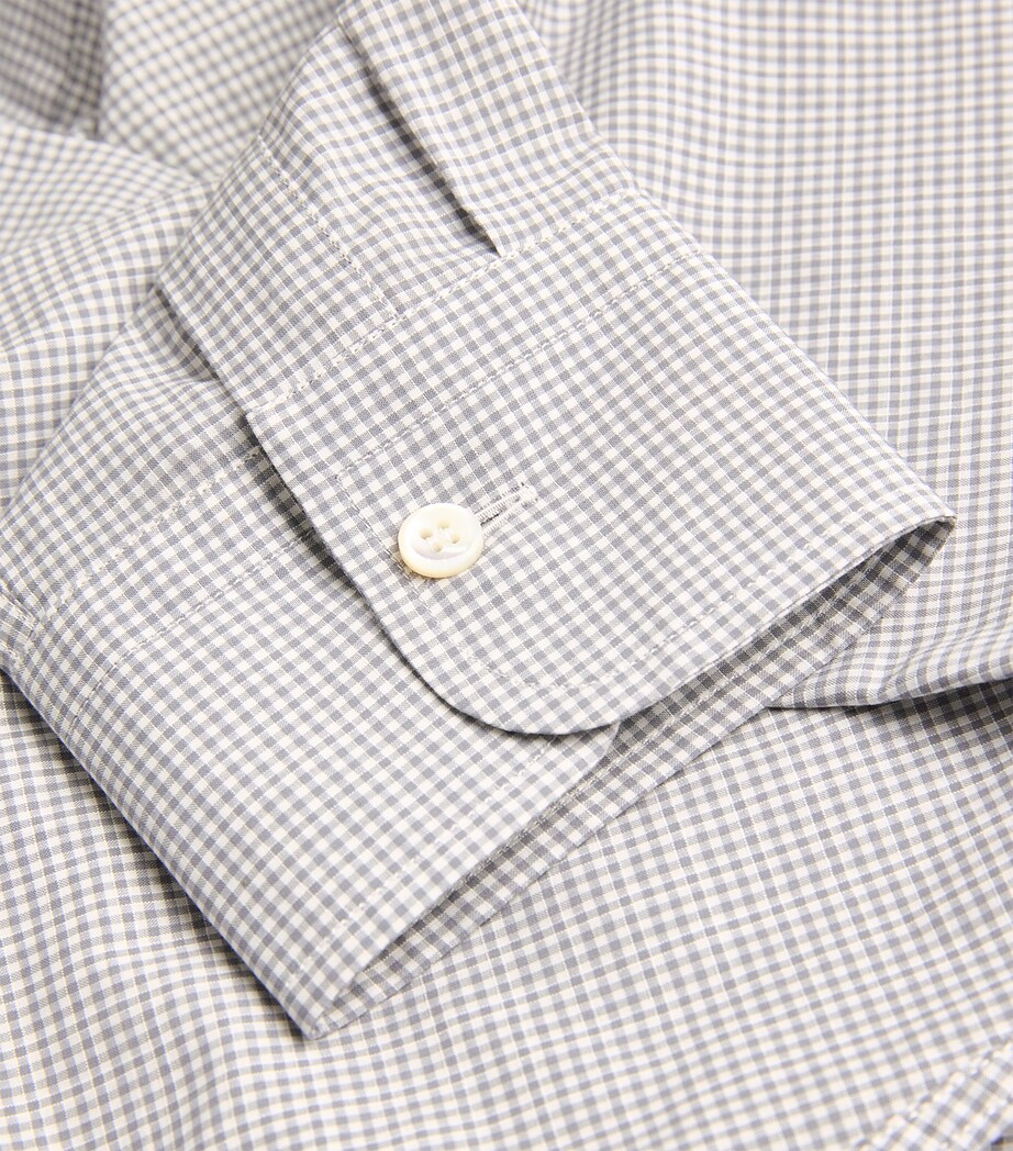 Brioni Mens Cotton Check Shirt Image 5