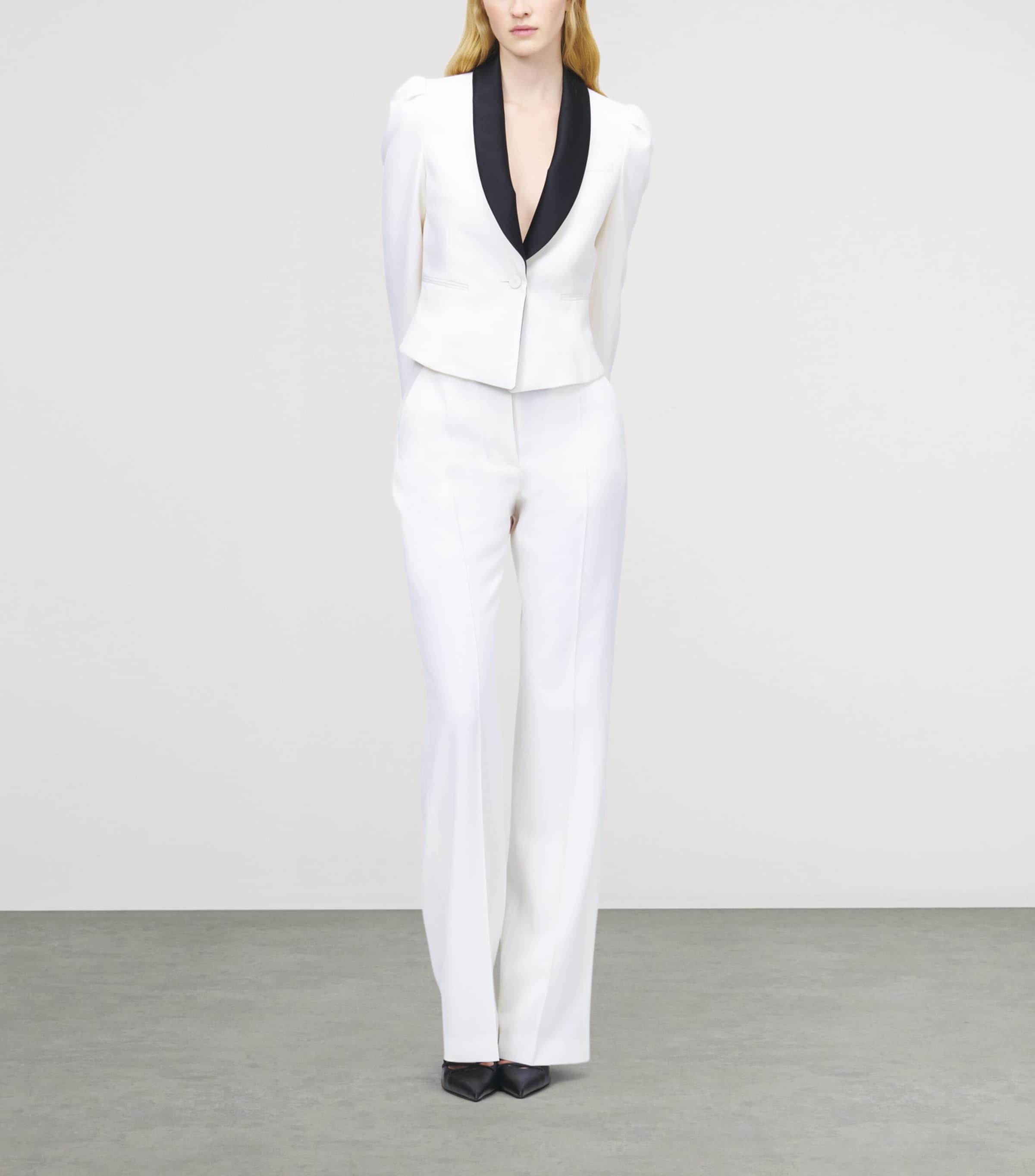 Wool Wide-Leg Trousers 9016 Image 2