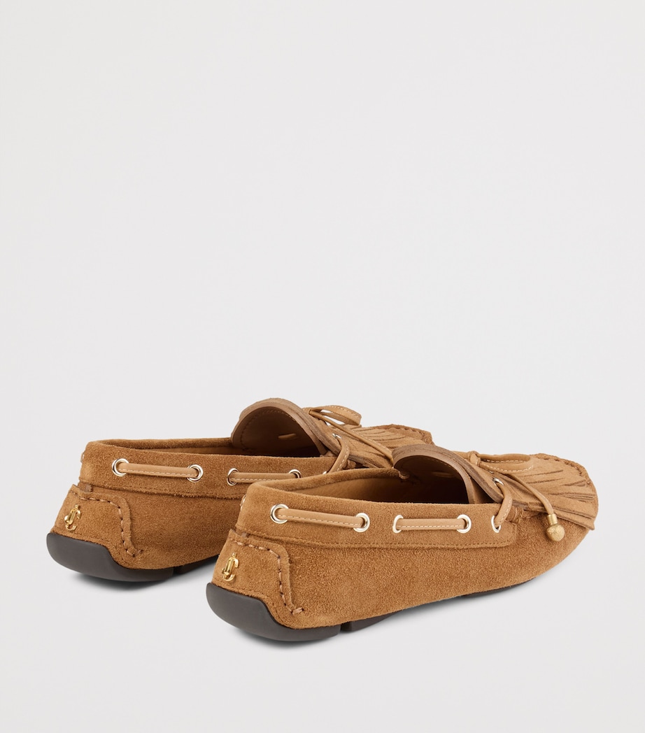 Manon Flat Suede Loafers TOFFEE/GOLD Image 4