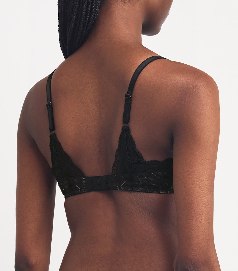 Lace Rosessence Triangle Bra BLACK Image 3