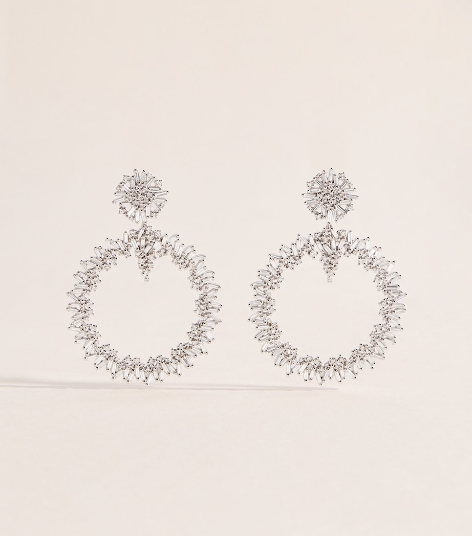 Suzanne Kalan White Gold and Diamond Classic Drop Earrings Wg/wd Image 1