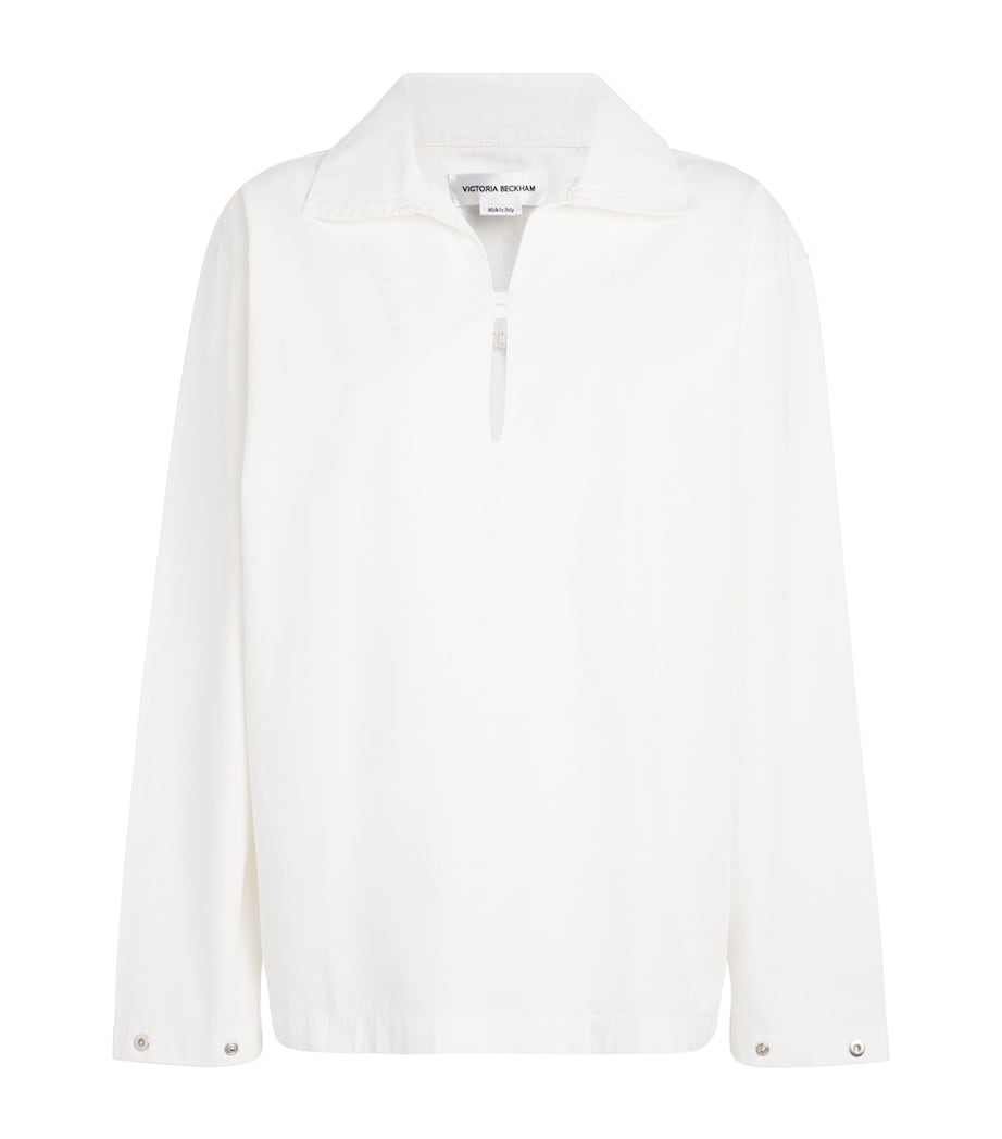 Cotton Tab-Detail Top 8845 WASHED WHITE Image 1