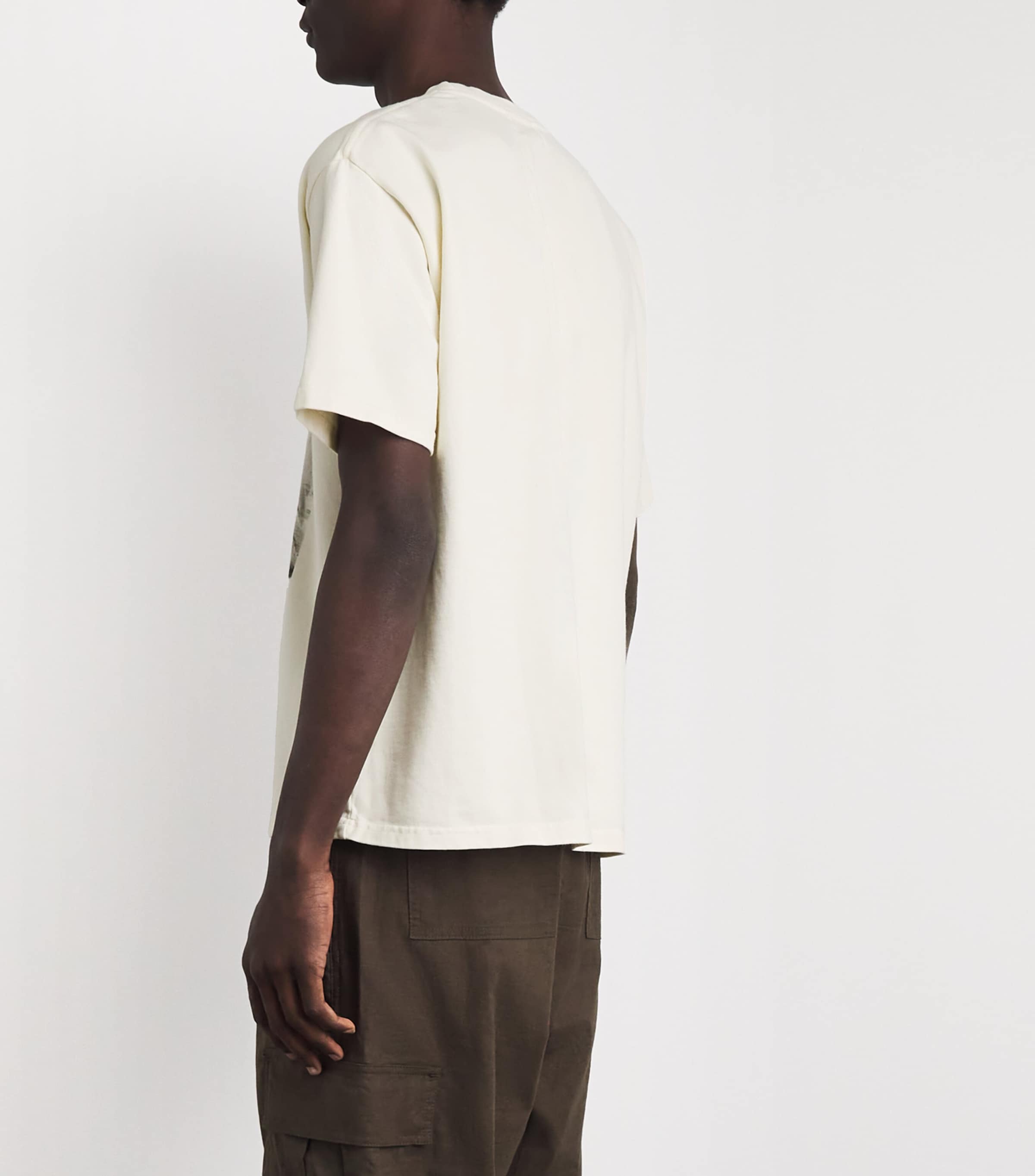 Rhude Mens Cotton Virgin Islands Script T-Shirt White/ Blk/ Grn Image 5