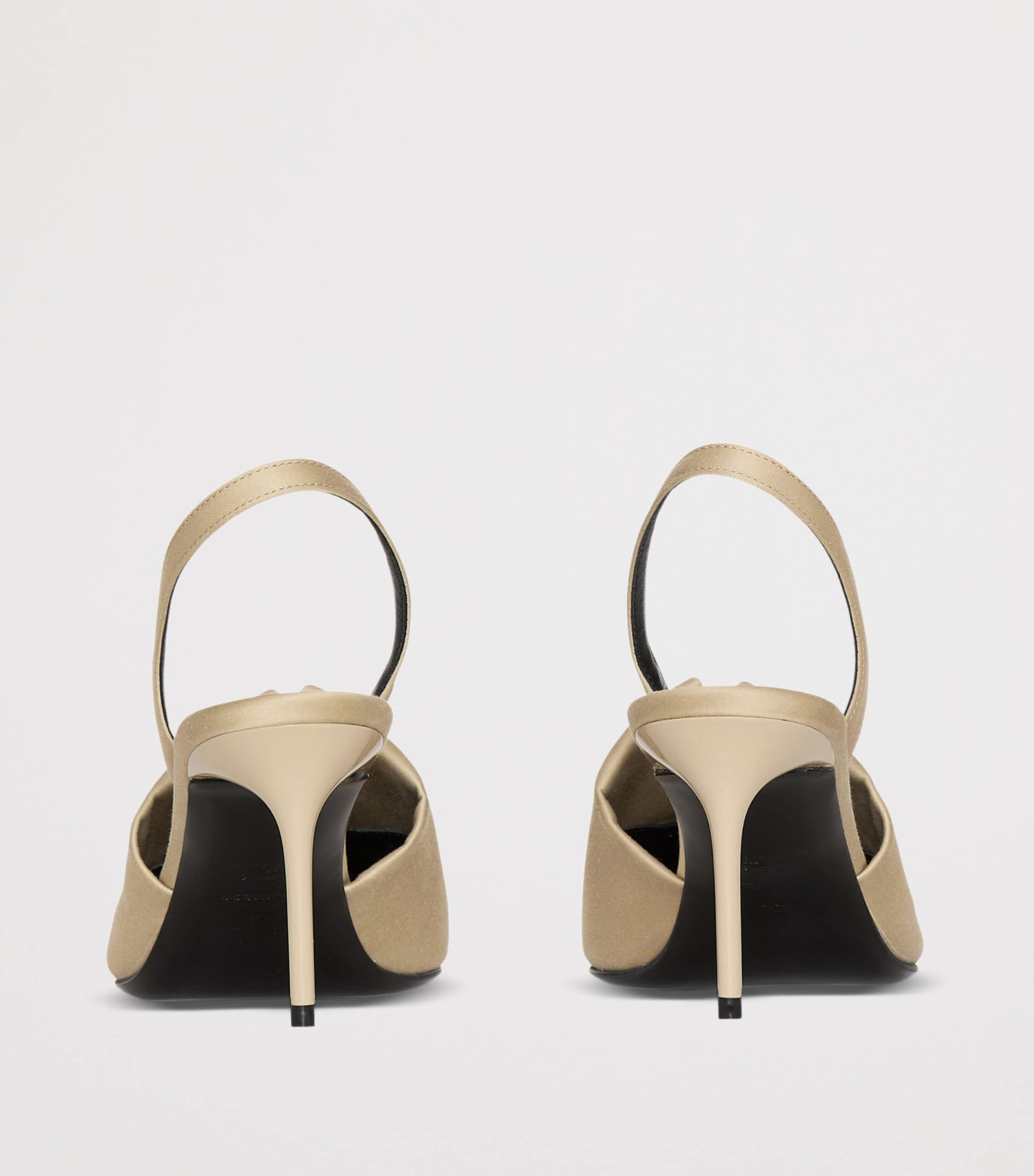 Pierced Slingback Heeled Mules 75 0AN SABLE Image 9