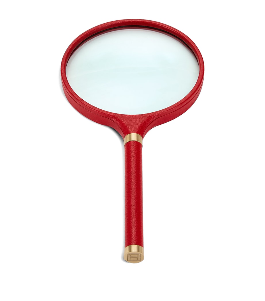 Leather Archival Magnifying Glass RED Image 1
