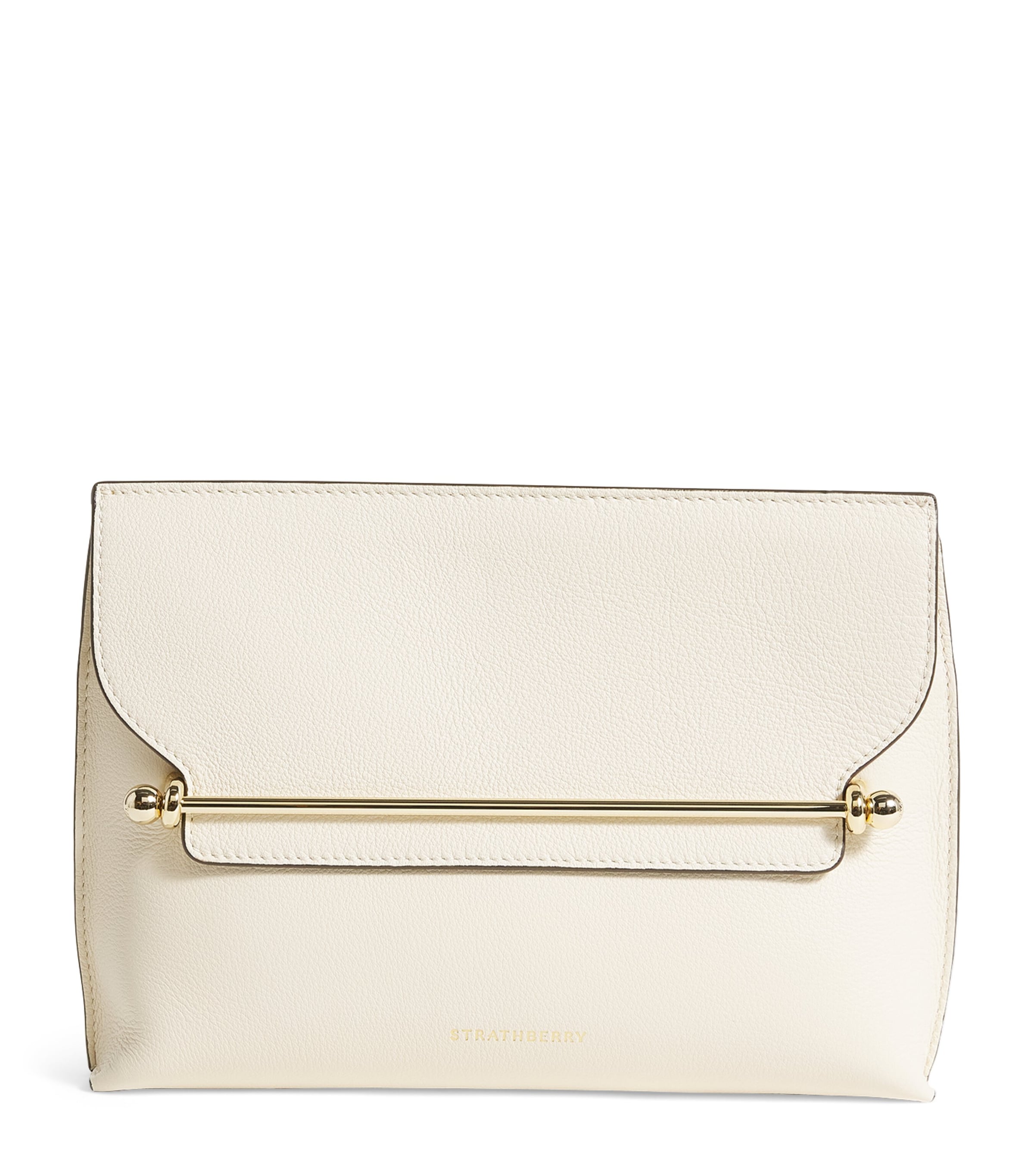 Strathberry Leather Stylist Clutch Bag In White