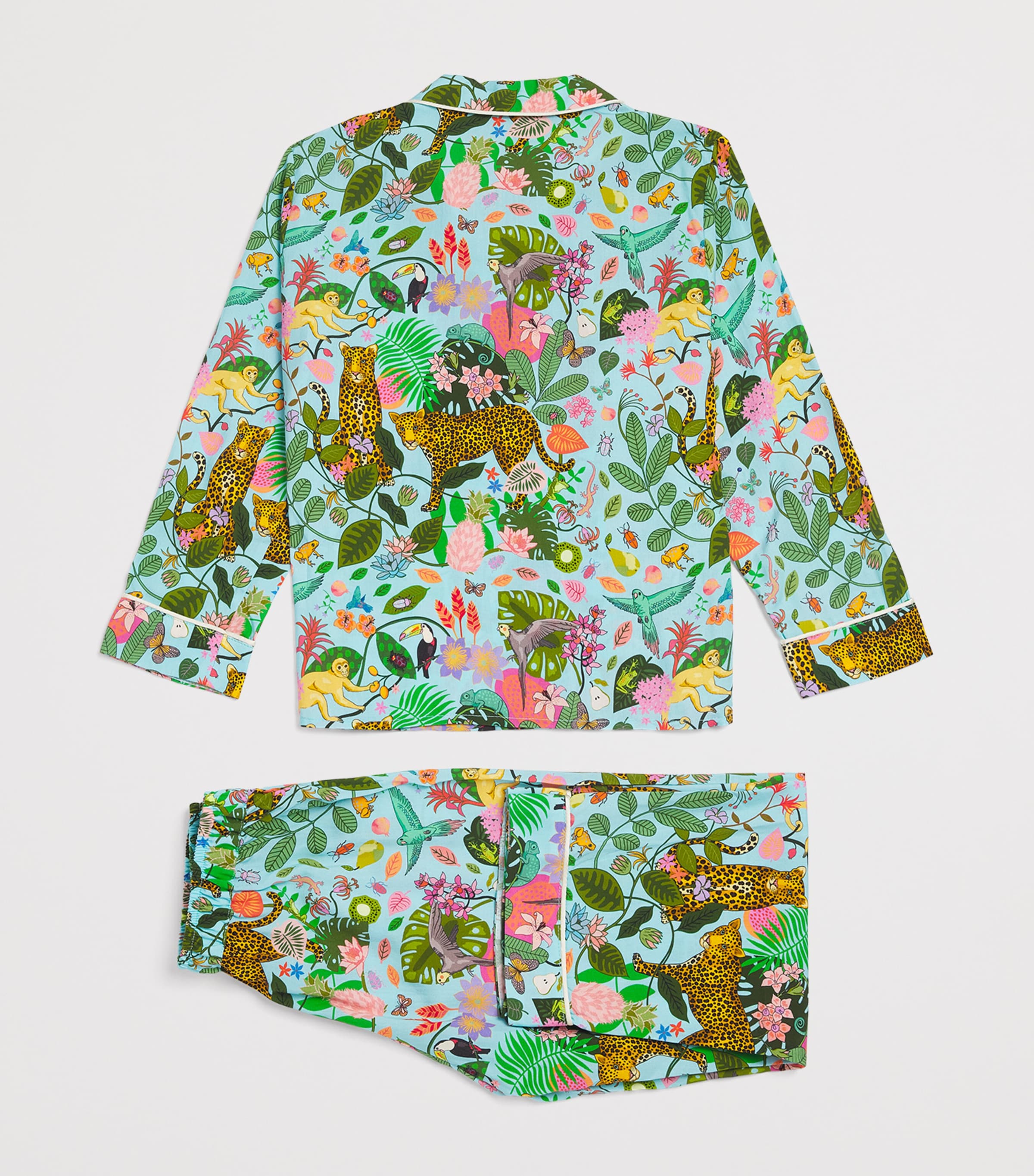 Tropical Print Pyjama Set (2-13 Years) TURQUOISE Image 2