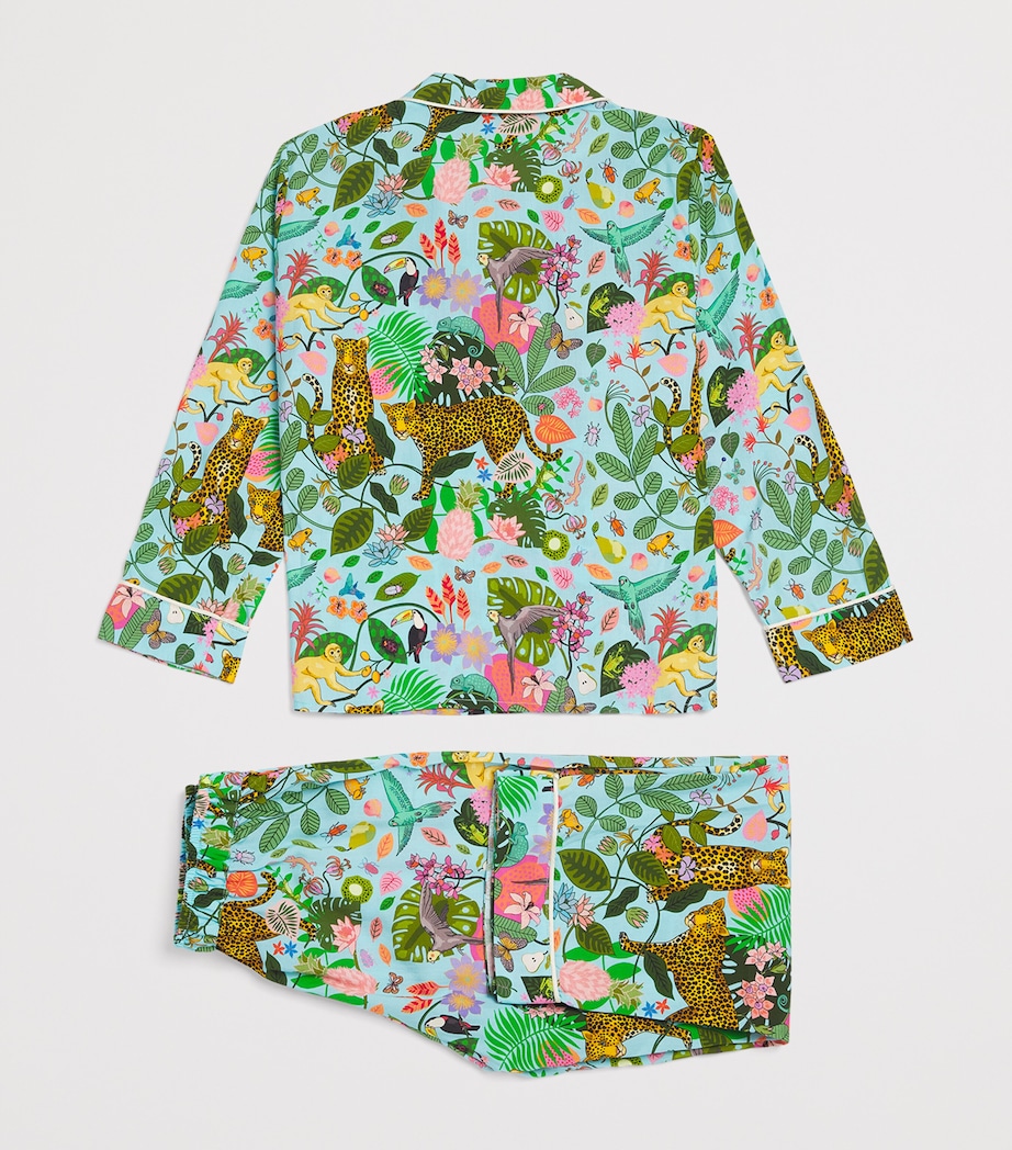 Tropical Print Pyjama Set (2-13 Years) TURQUOISE Image 2