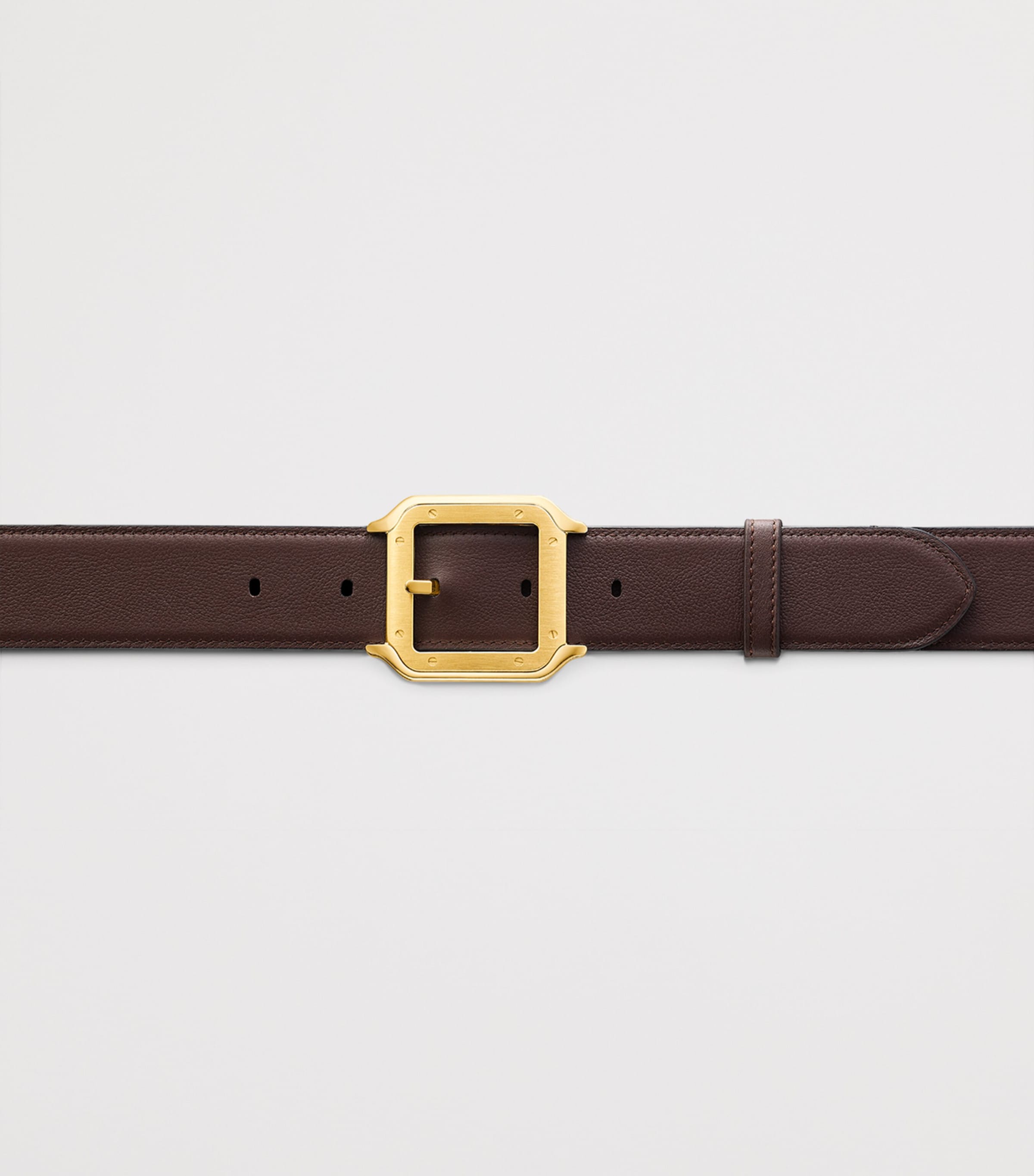 Cartier Leather Santos de Cartier Reversible Belt Black Image 3