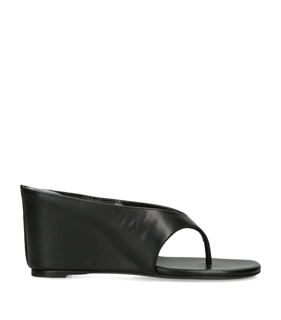 Jude Leather Yaga Wedge Sandals 85 Black Image 1