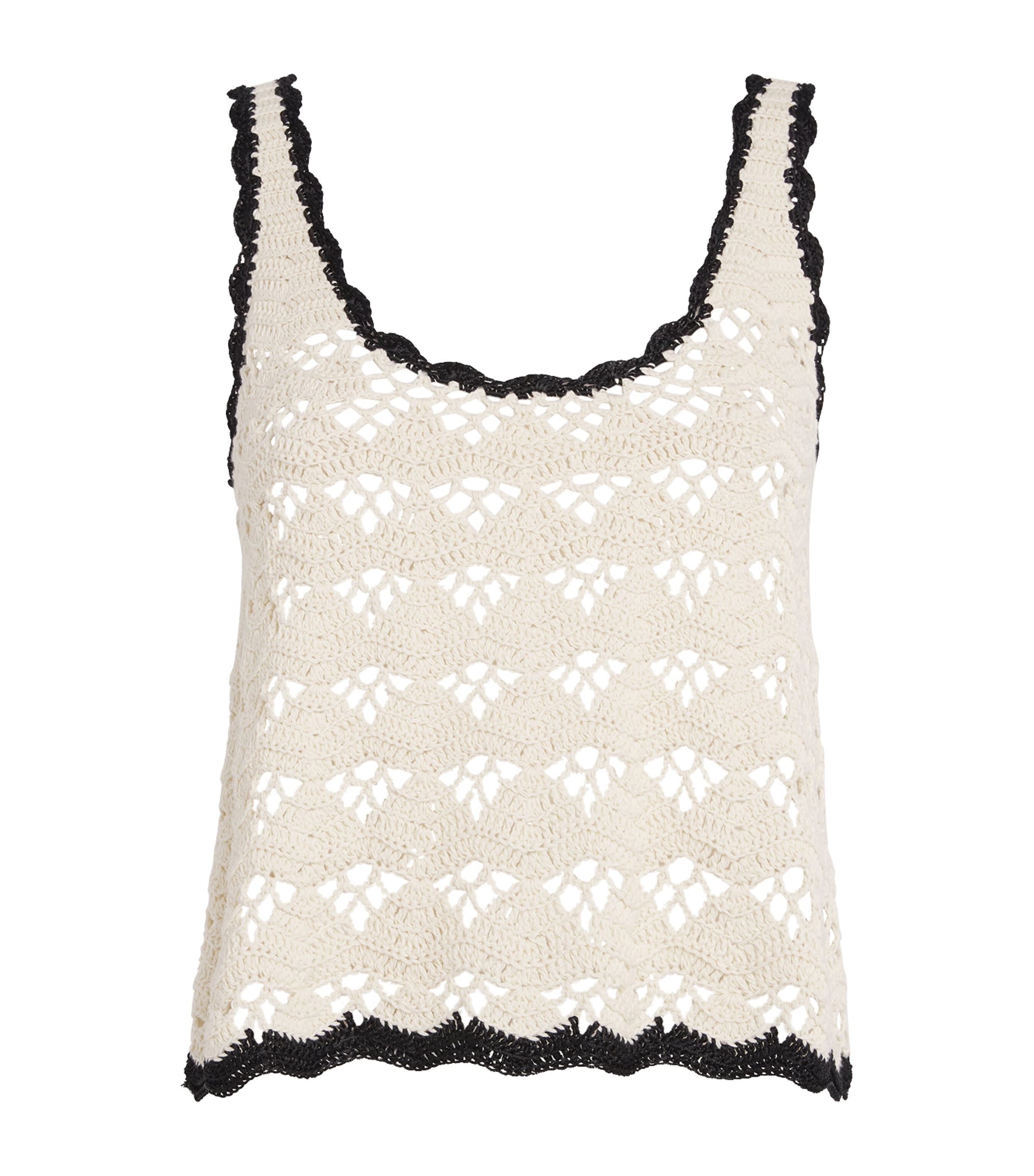 Tシャツ・カットソー ZIMMERMANN RHIANNON CROCHET TANK TOP Zimmermann Cotton Rhiannon Crochet Tank Top | Harrods US