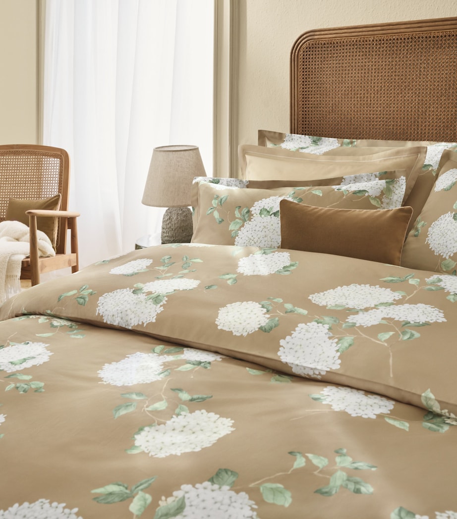 Schlossberg Satin Hortensia Super King Duvet Cover Set (260cm x 220cm) Miel Image 3