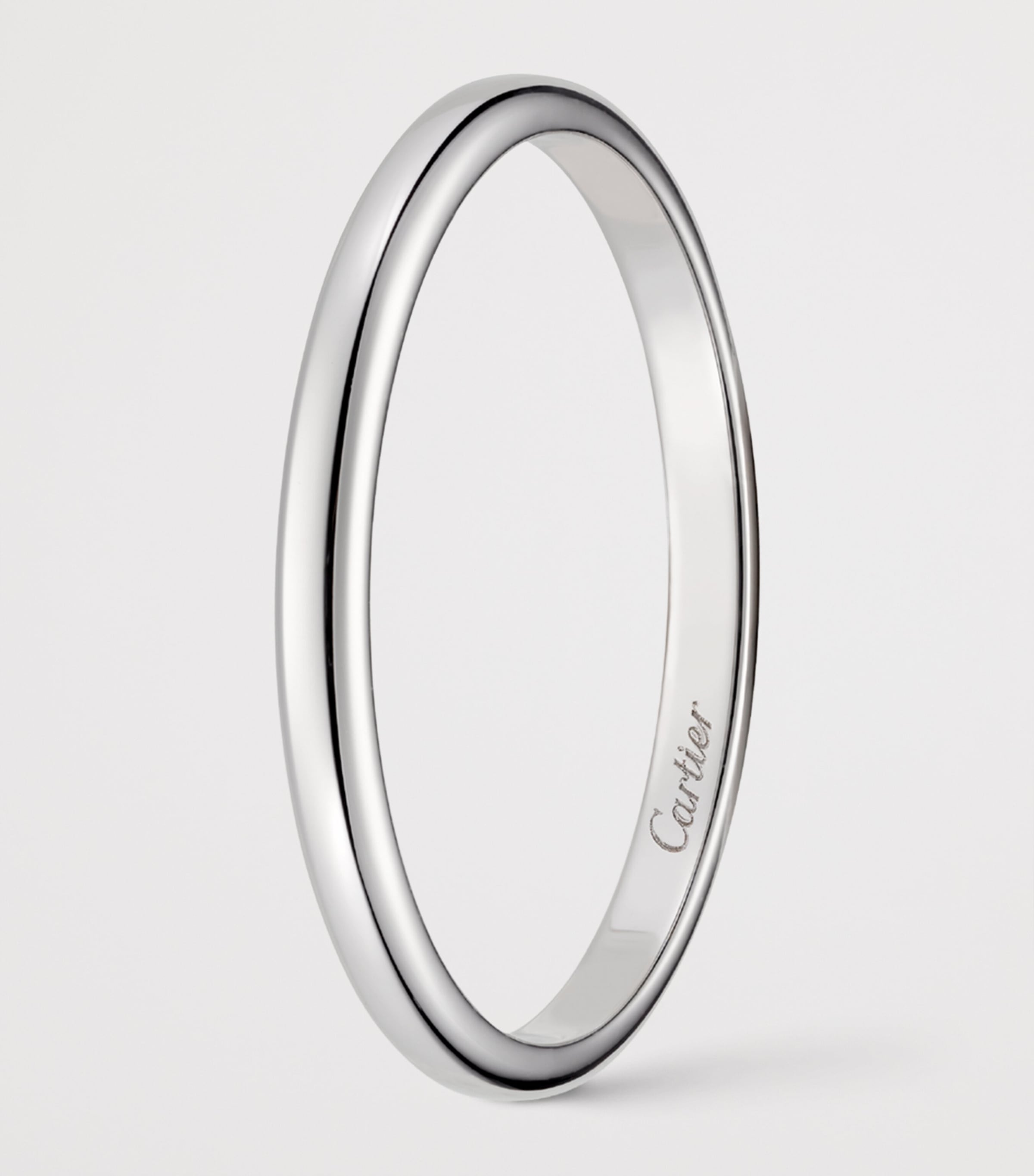 Cartier Platinum and Diamond C de Cartier Wedding Band (3mm) Image 5