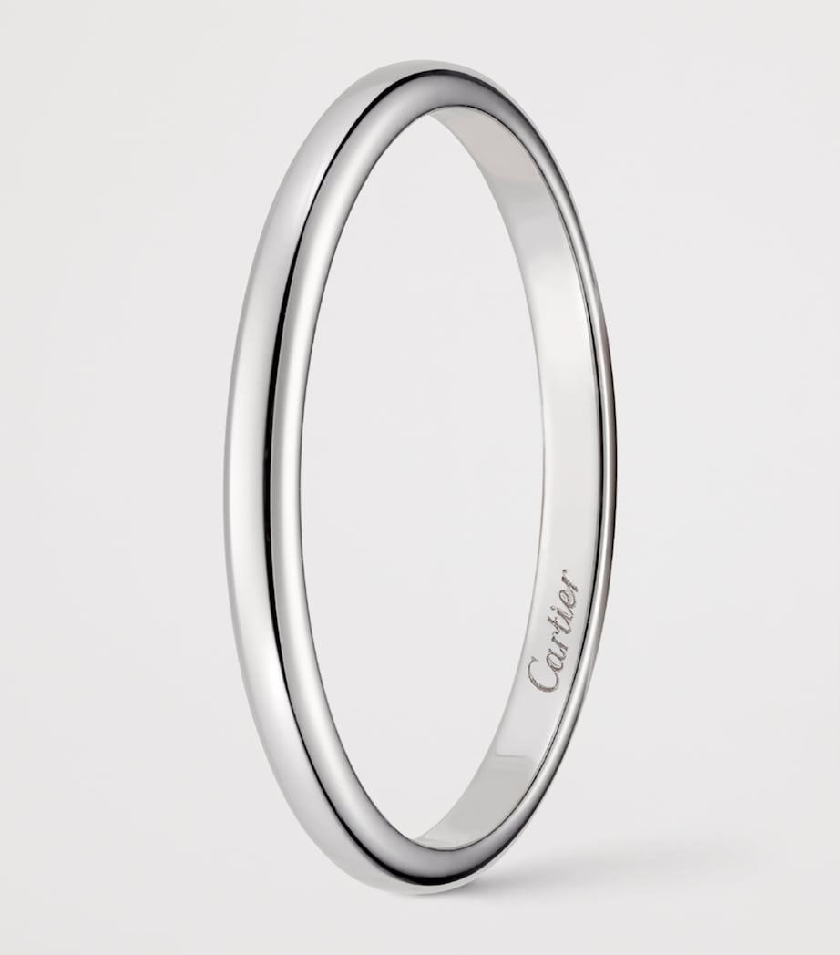 Cartier Platinum and Diamond C de Cartier Wedding Band (3mm) Image 5