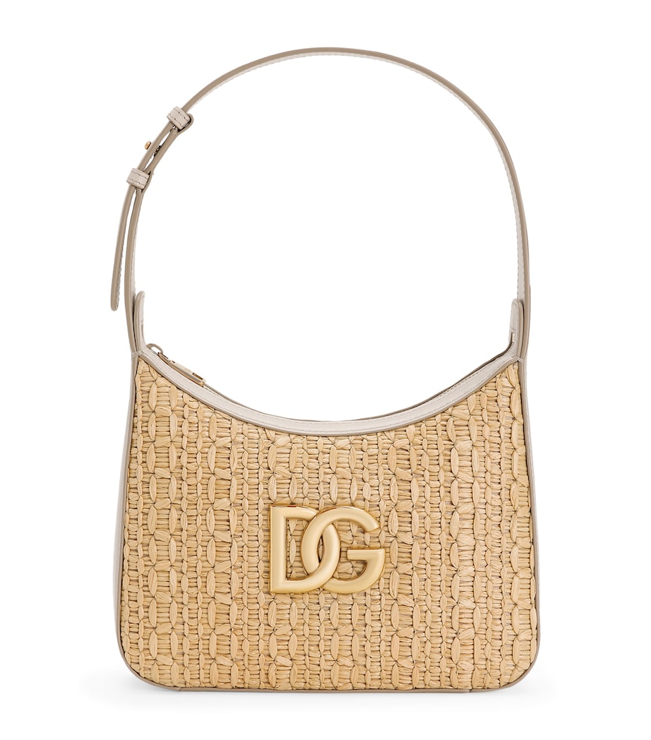 Raffia Shoulder Bag 8W047-CREMA/AVORIO Image 1