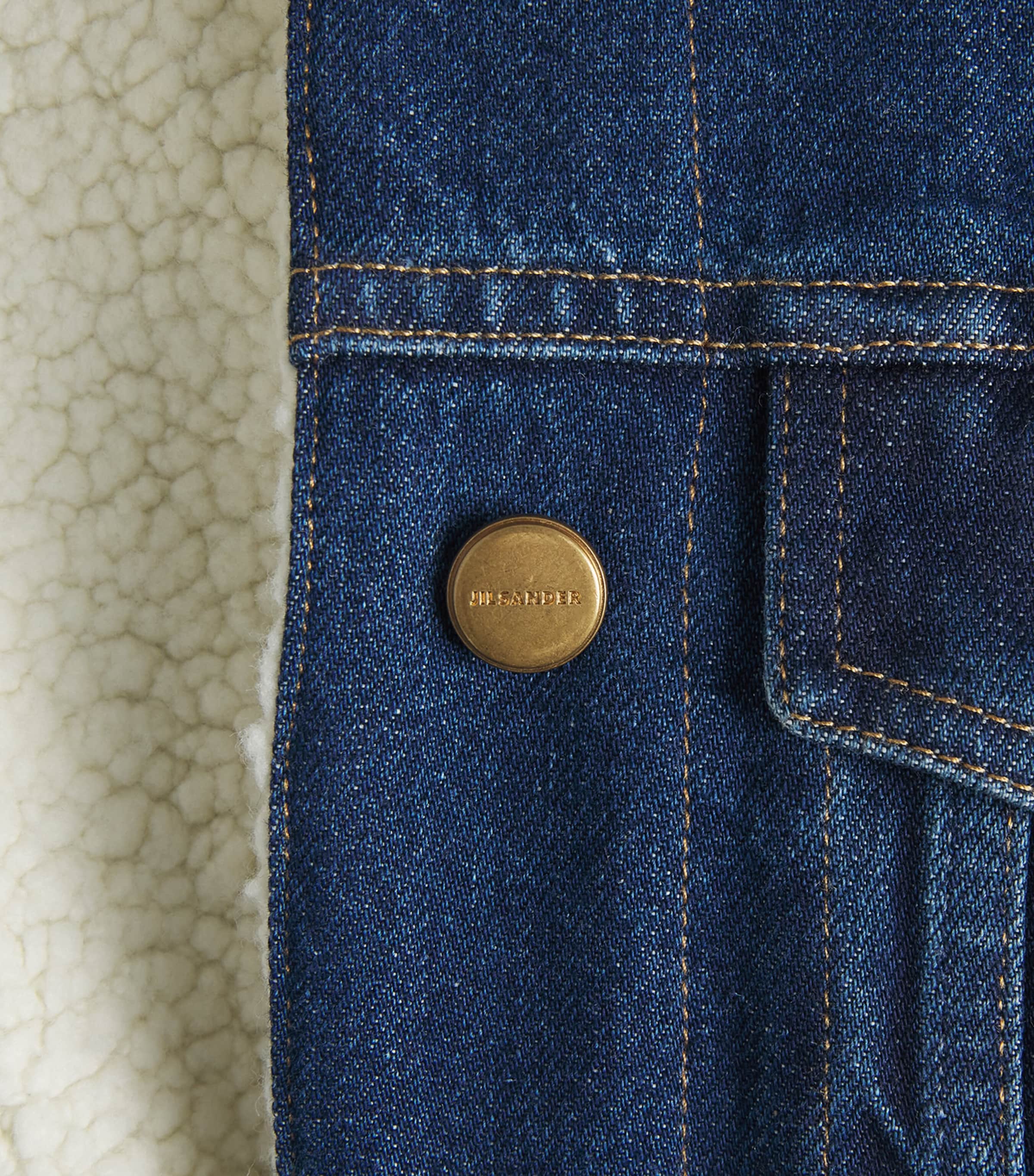 Jil Sander Womens Padded Denim Jacket Medium Denim Image 6