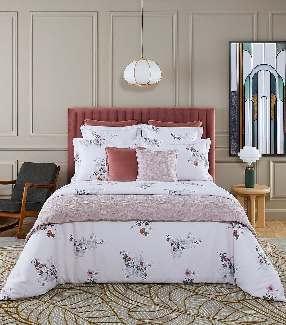 Yves Delorme Corolles Super King Bedcover (285cm x 250cm) Lilac Image 2