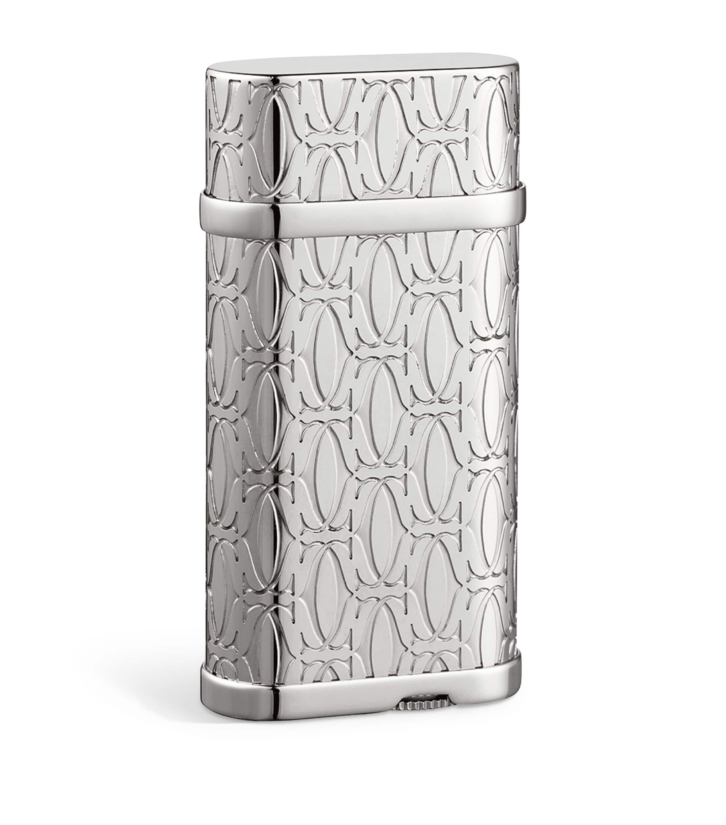 Cartier Palladium Double C De  Lighter In Metallic