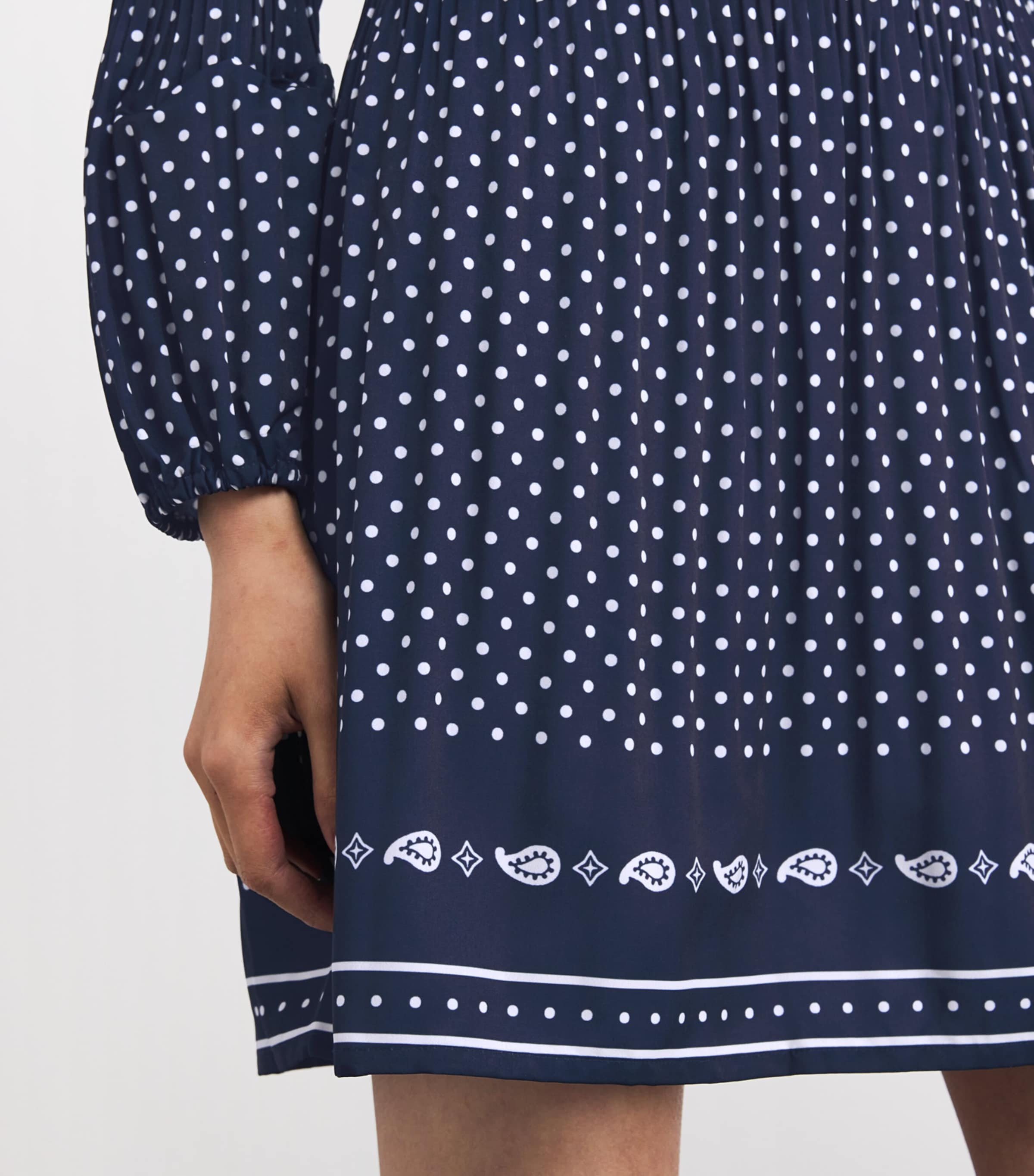 Polka Dot Print Mini Dress NAVY POLKA DOT Image 4