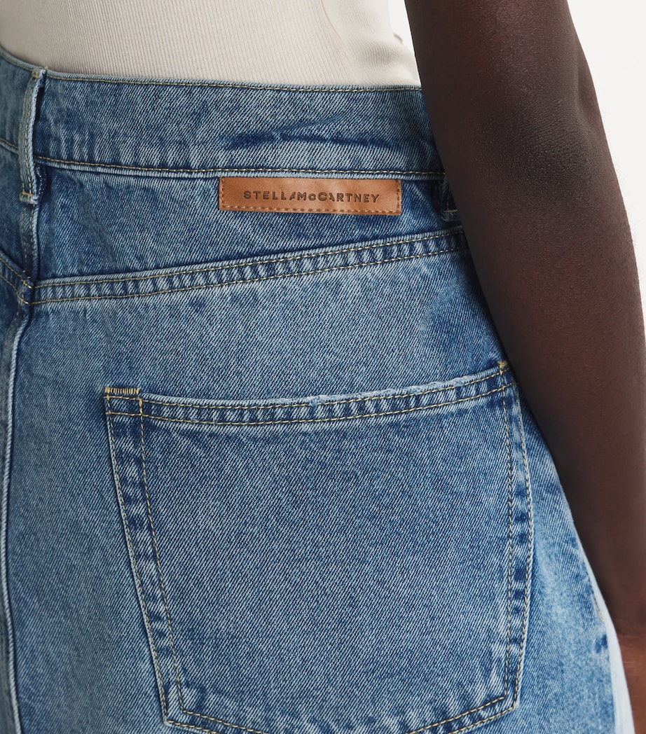 Organic Denim Split Midi Skirt 4545 TWO TONAL DENIM Image 6