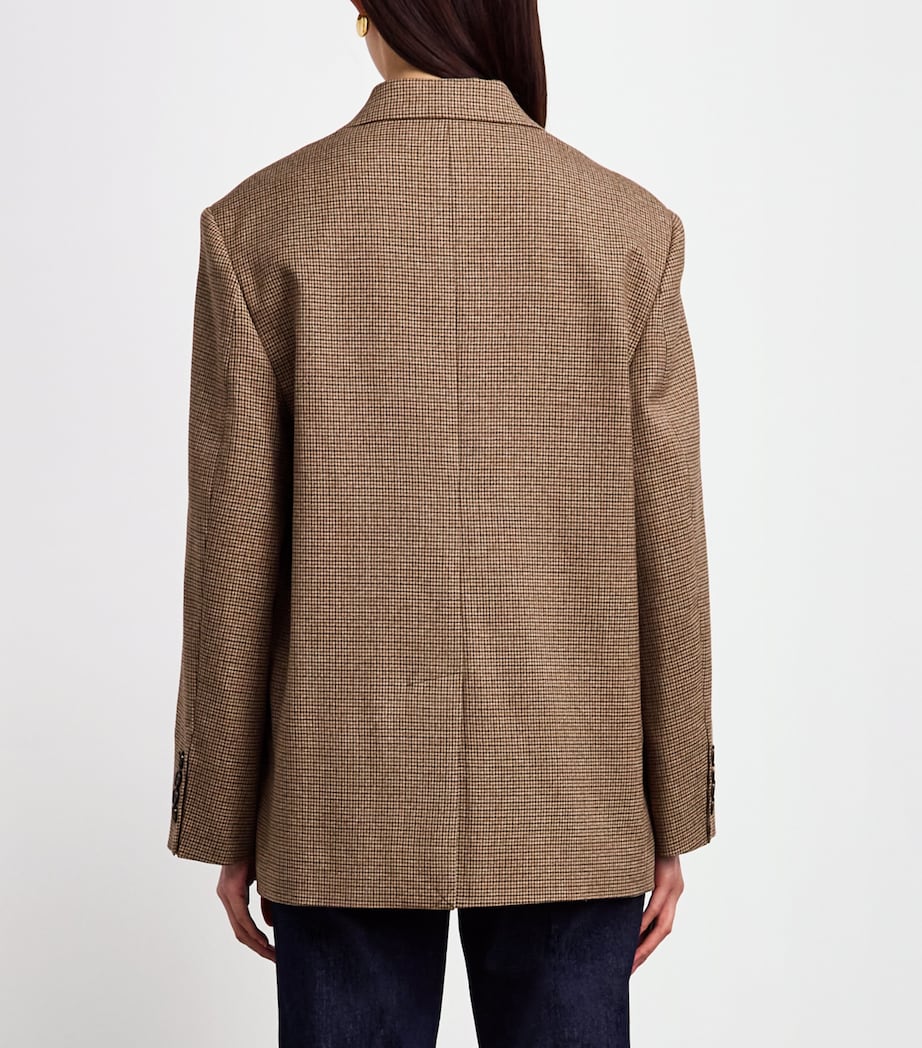 ME+EM Womens Oversized Heritage Icon Blazer Pecan Brown Multi Image 5