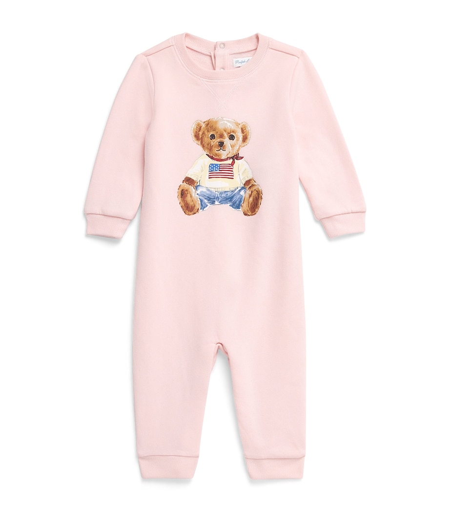 Stretch-Cotton Bear All-In-One (3-9 Months) DELICATE PINK Image 1