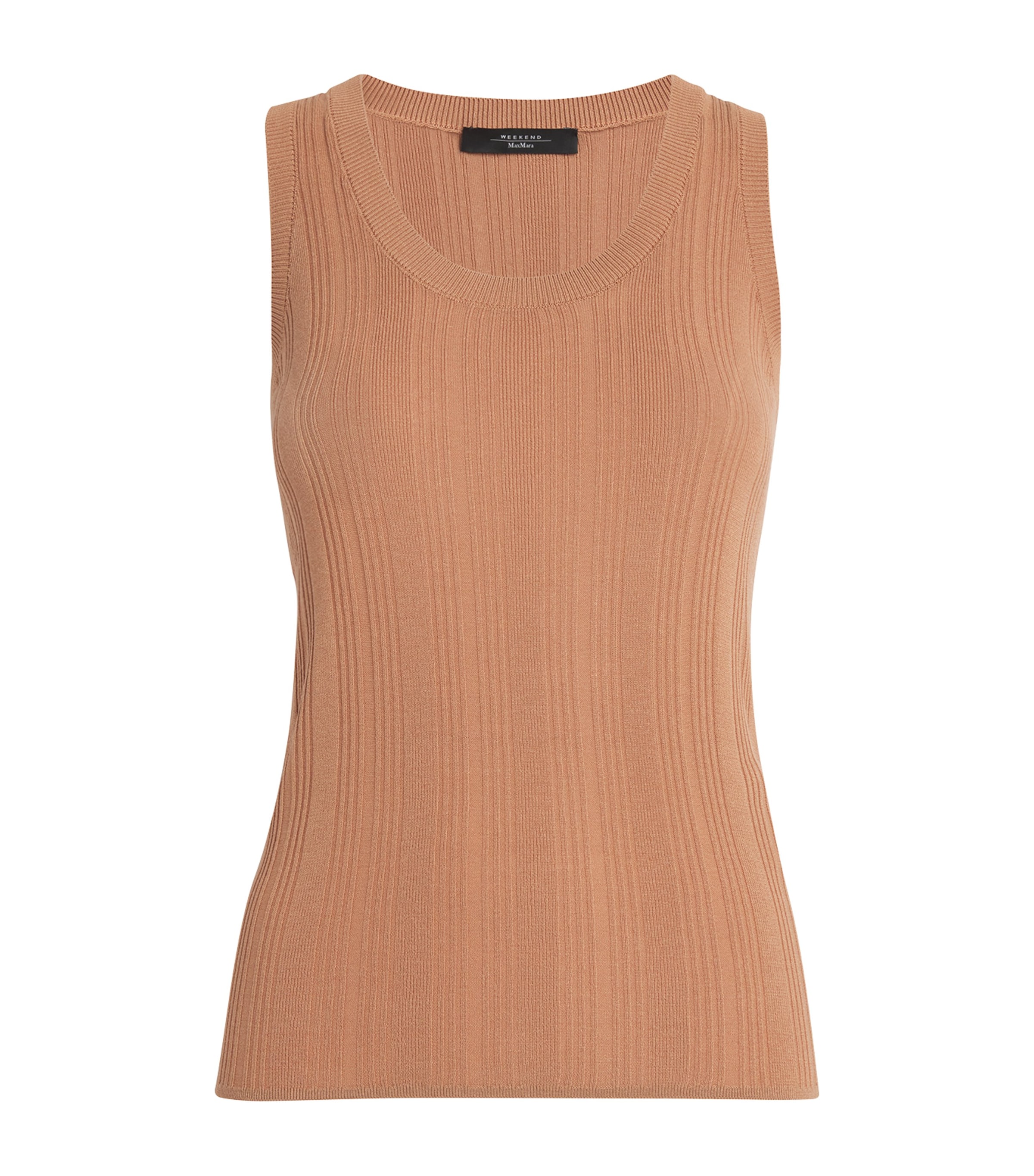 Weekend Max Mara Womens Ribbed Tank Top Desert Image 1