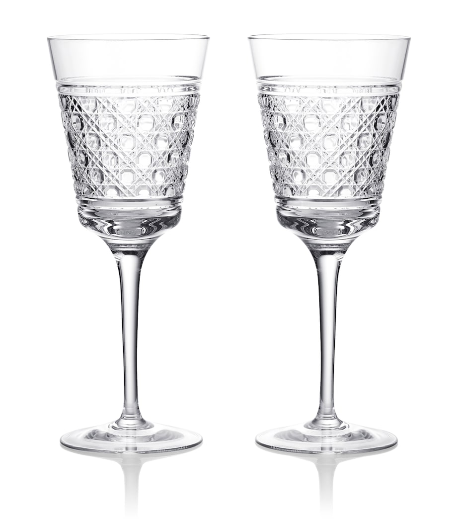 Set of 2 Crystal White Wine Goblets (318ml) CLEAR Image 1