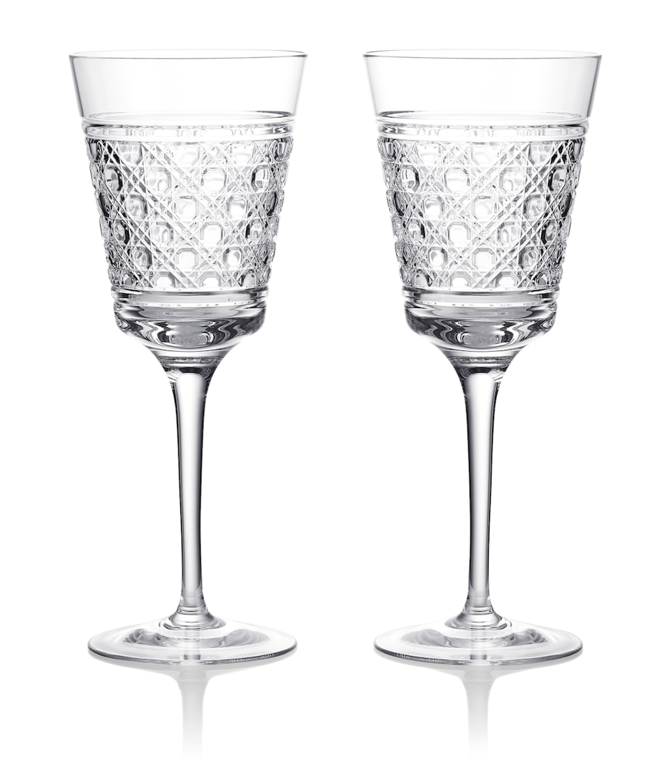 Waterford Crystal White Wine Goblets (Set of 2) Clear