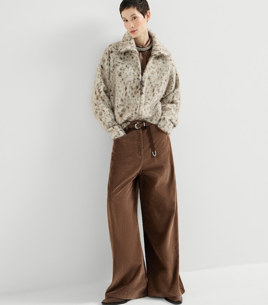 Brunello Cucinelli Womens Corduroy Wide-Leg Trousers Image 4