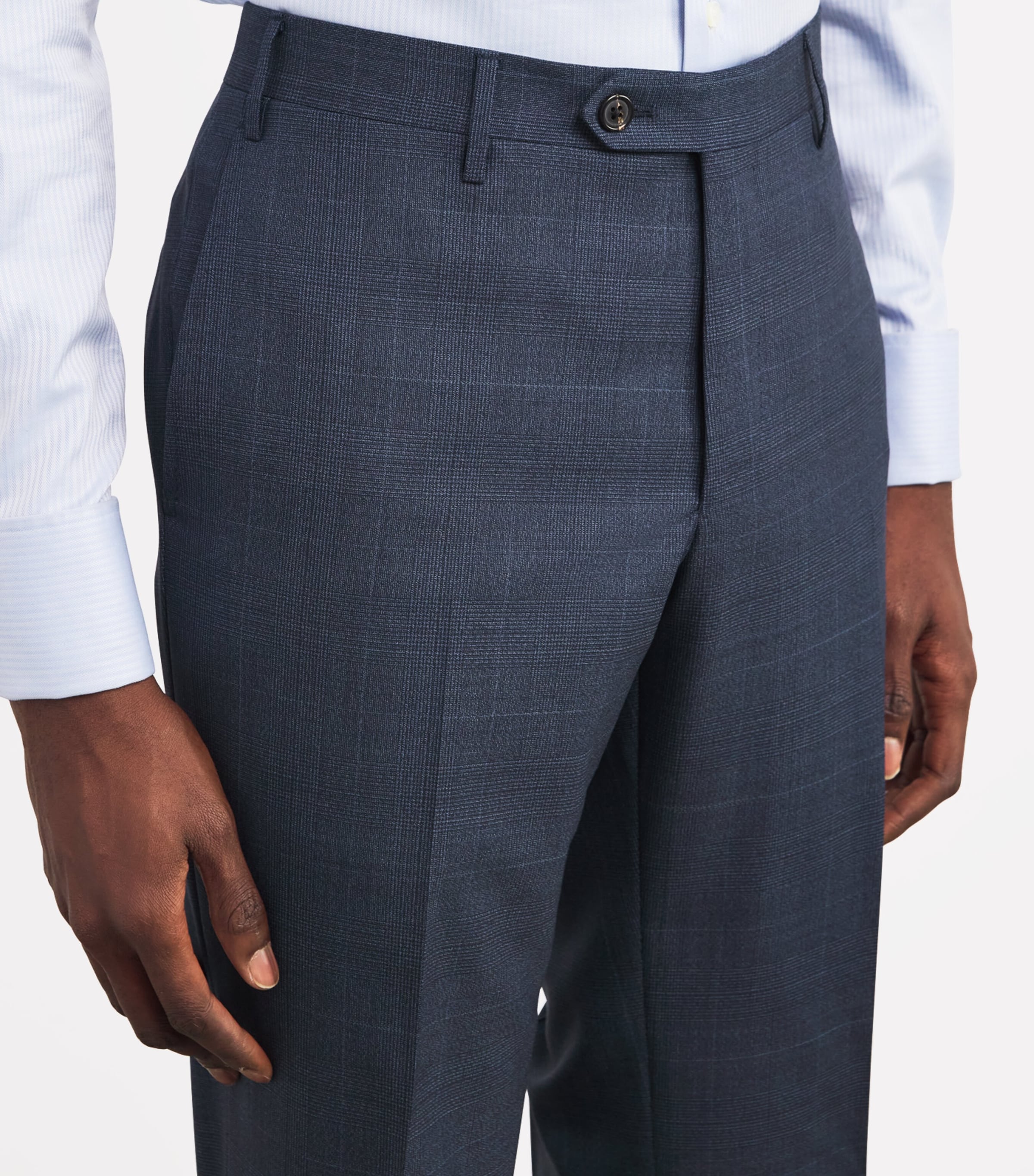 Virgin Wool 2-Piece Suit 001 NAVY BLUE Image 4