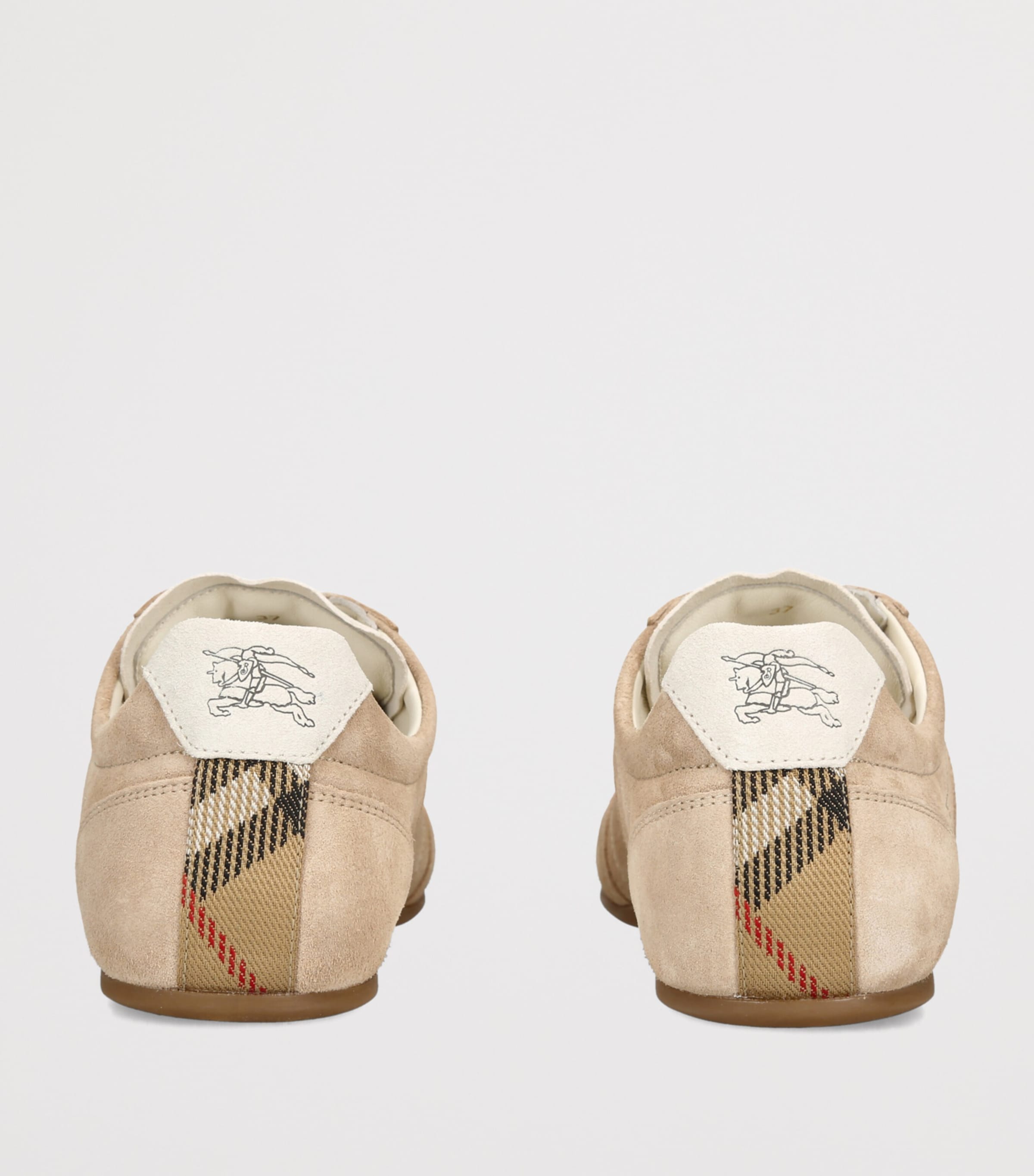 Burberry Leather Knight Low-Top Sneakers Taupe Image 4