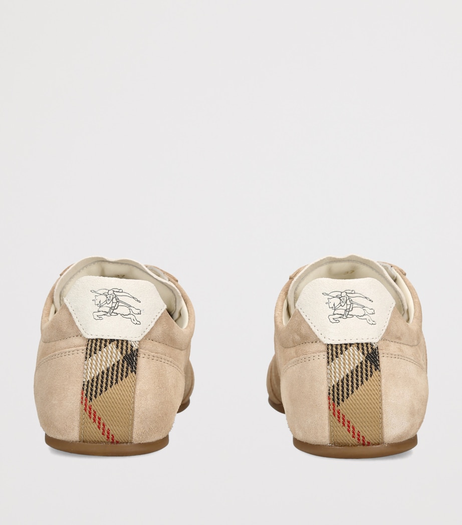 Burberry Leather Knight Low-Top Sneakers Taupe Image 4