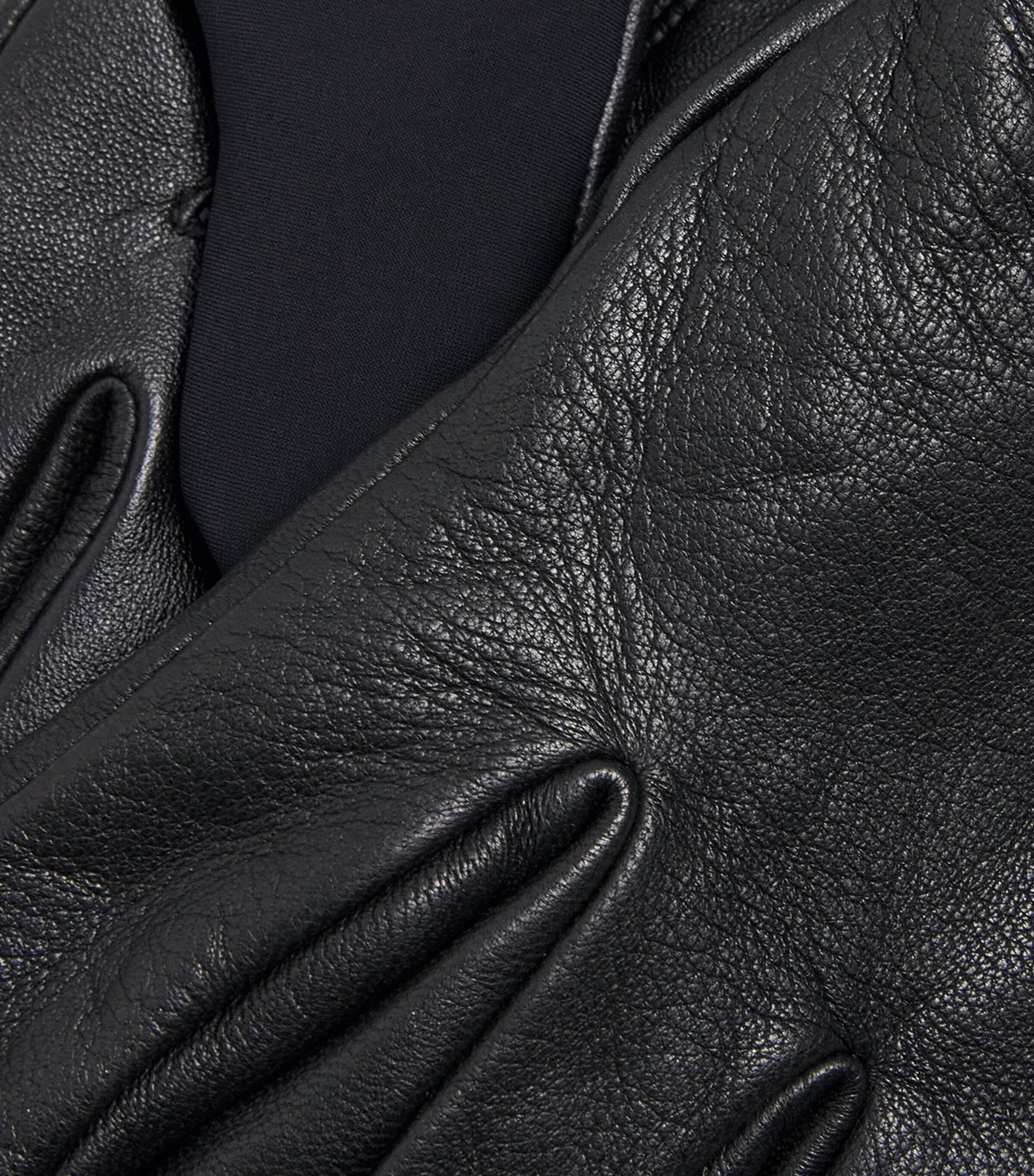 Leather-Trim Mixed Media Gloves 9061 Image 2