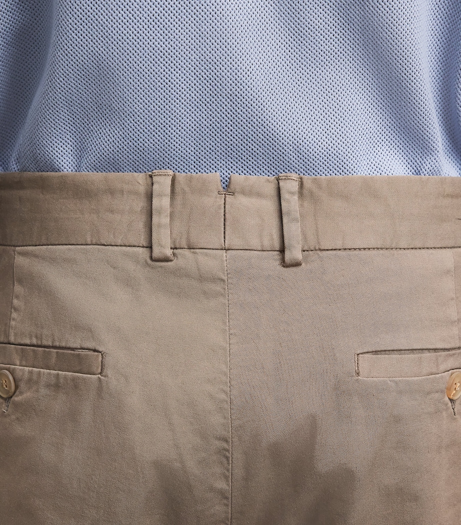 Sunspel Mens Stretch-Cotton Slim Chinos Whdc Dark Stone Image 3